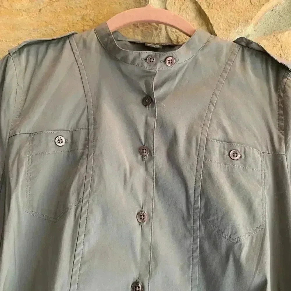 Armani Exchange Gray Button Down - image 3